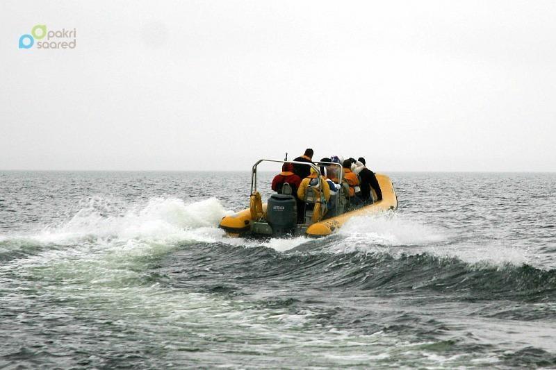 Überfahrt mit dem Schnellboot auf die Insel Väike-Pakri