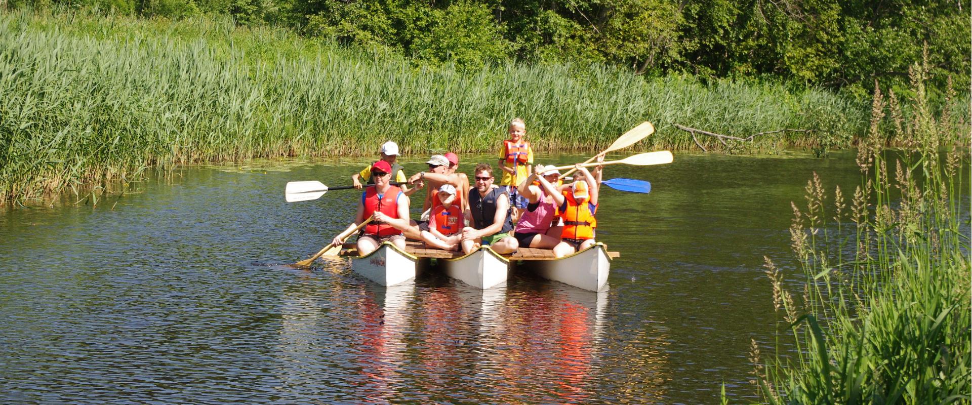 Samliku Matkamaja's canoe raft trips on the Pärnu River