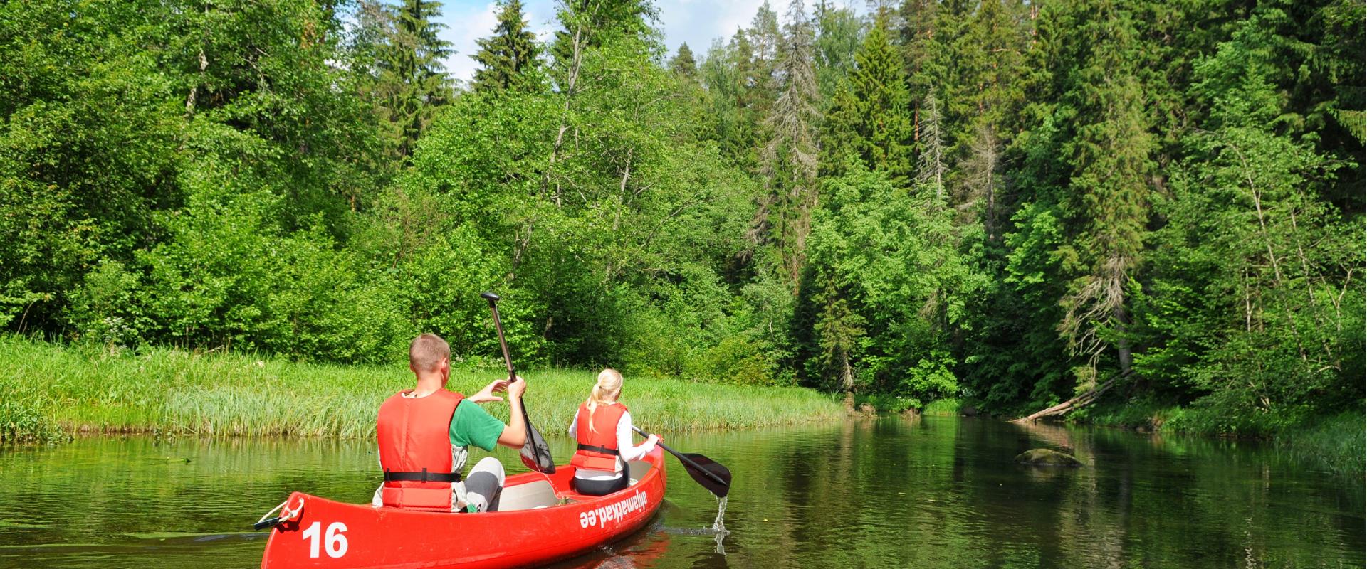 Suveõhtu kanuumatk Ahja jõel