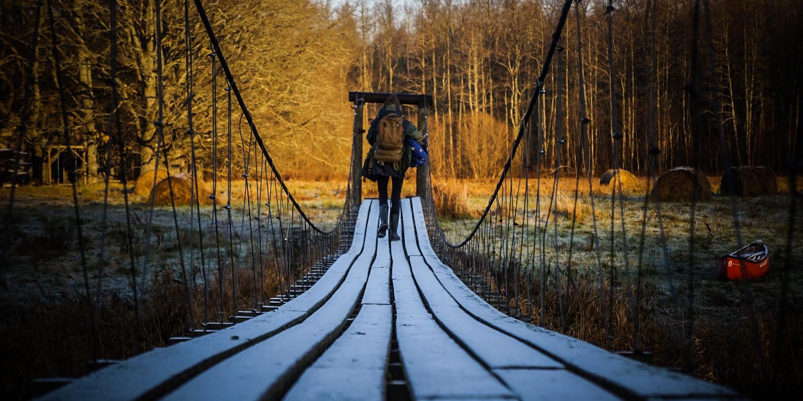 Kanuu.een lumikenkäretki Kakerdajan suolla