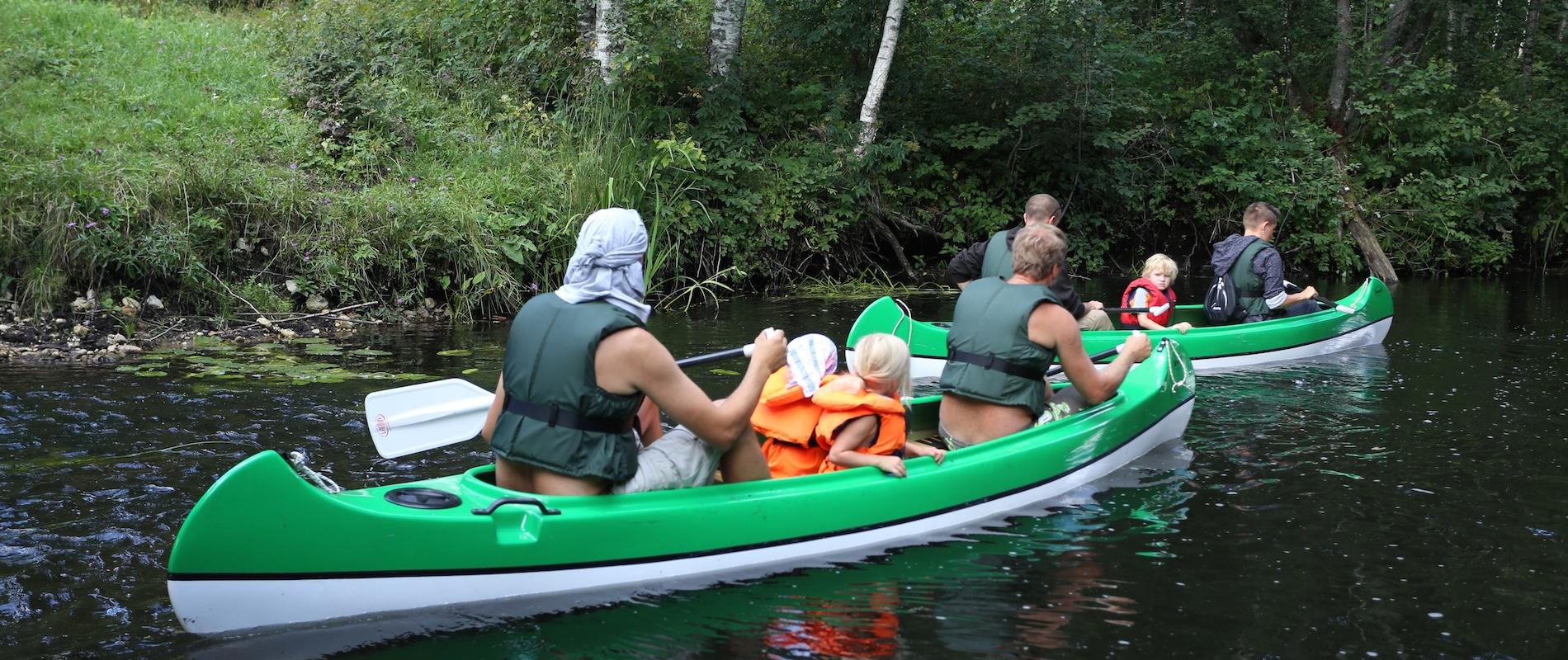Canoeing on the River Jägala