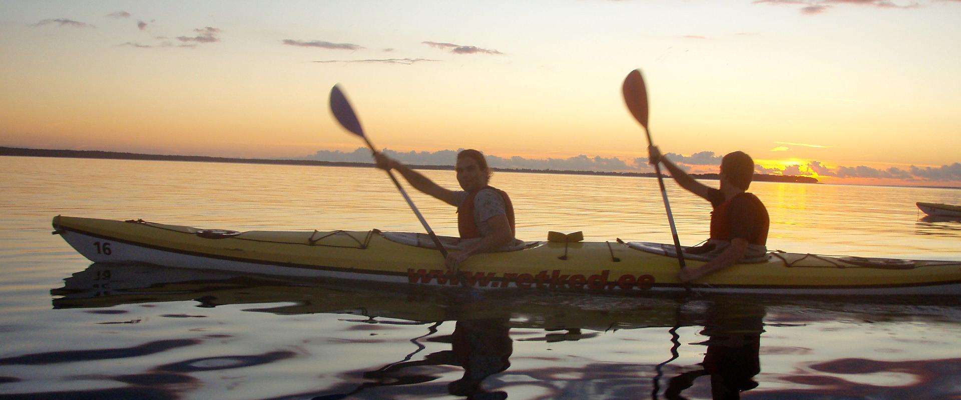 Kayaking near Prangli island and the islands of Kolga Bay