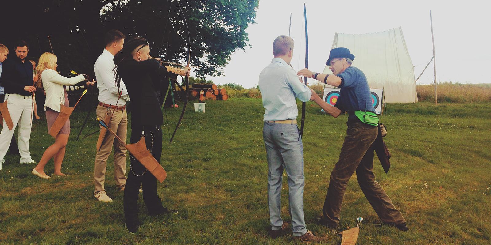 Adventure on the archery track in Rüütli Farm