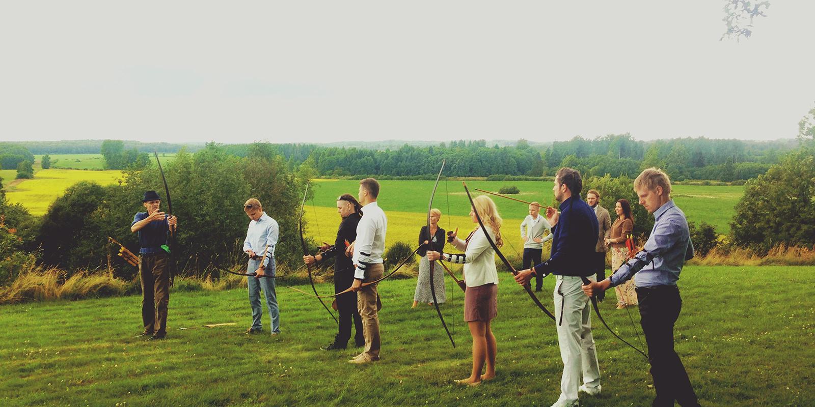 Adventure on the archery track in Rüütli Farm