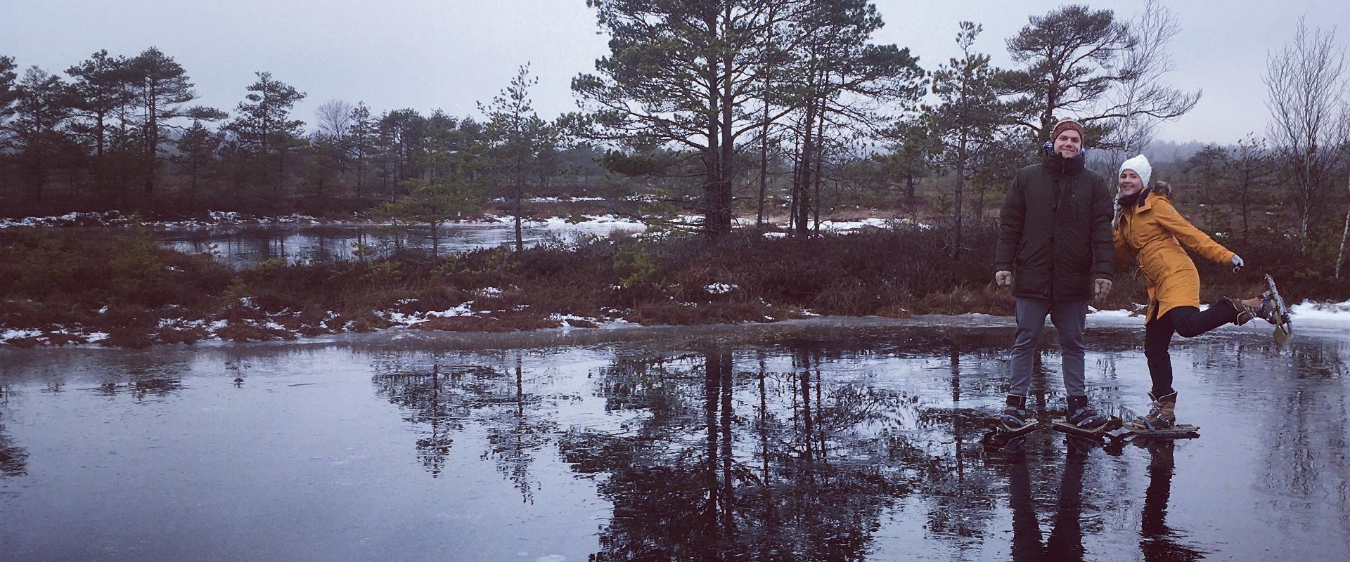 Kanuu.ee Metsalaager seltskonnale, jäisel rabajääl