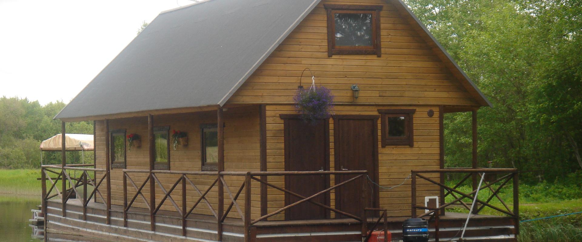 Small raft house on the Vigala River