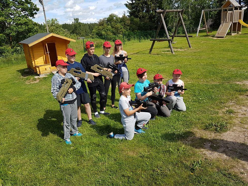 Exciting outdoor laser battles for children and adults