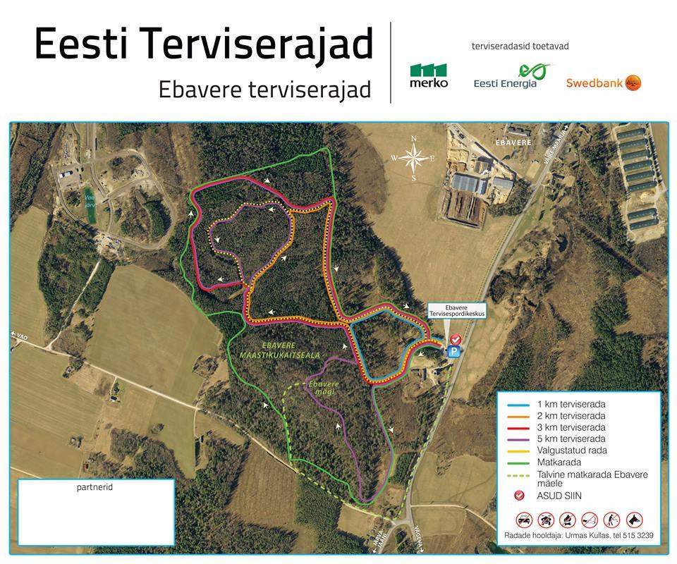 Ebavere Tervisespordikeskuse rajad