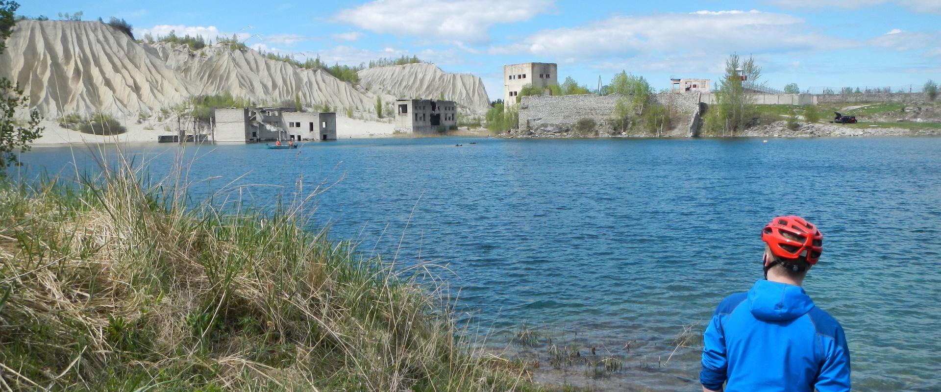 Discovering Rummu quarry on a fatbike