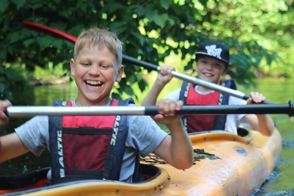 Canoeing on the border of the European Union