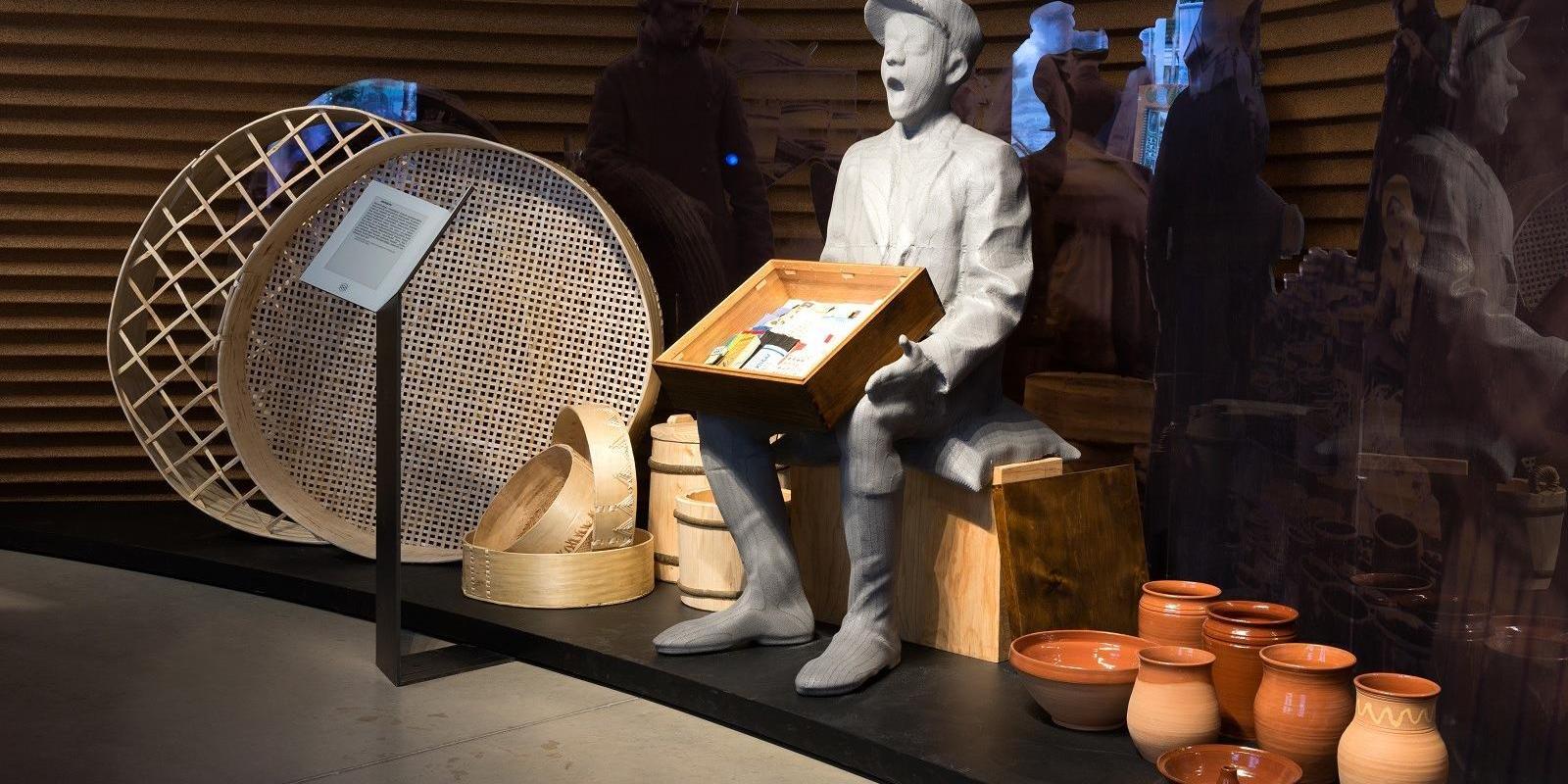 The Estonian National Museum’s permanent exhibition ‘Encounters’, twentieth-century handicrafts