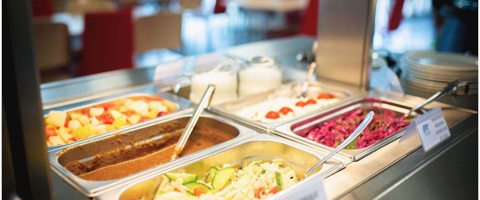 Buffet table in the Polar Bear Café