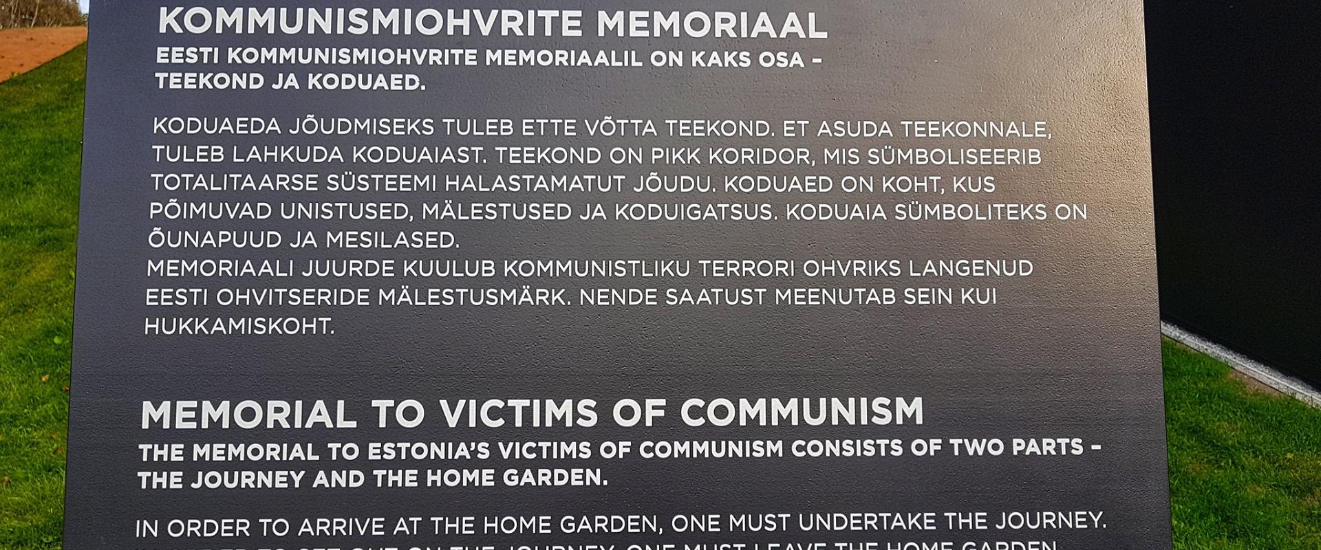 Muistomerkki kommunismin uhreille