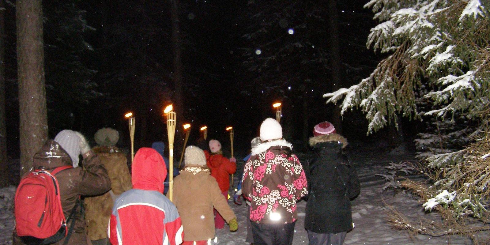 Fackelausflug auf dem Kleinen Kraftweg (Väike Väerada)