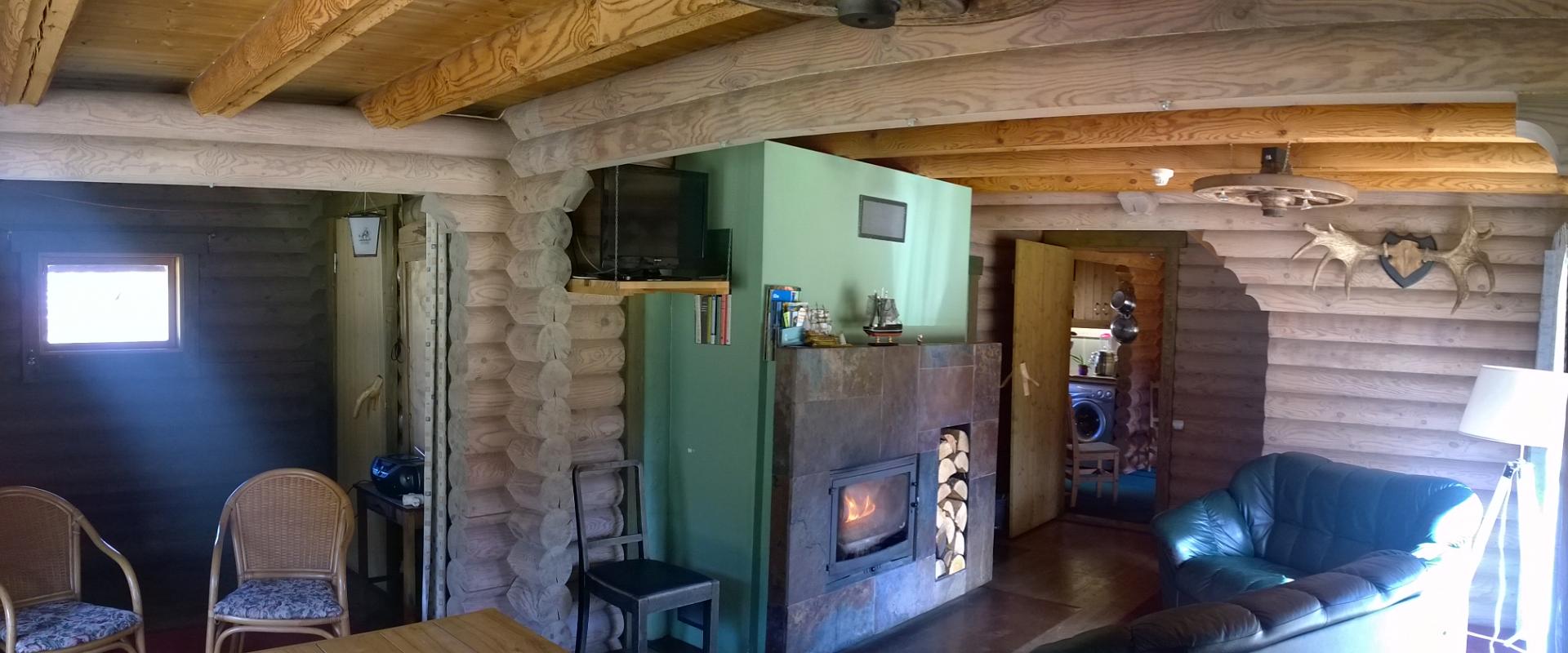 Markna Tourist Farm Sauna House - living-room and a fireplace room.