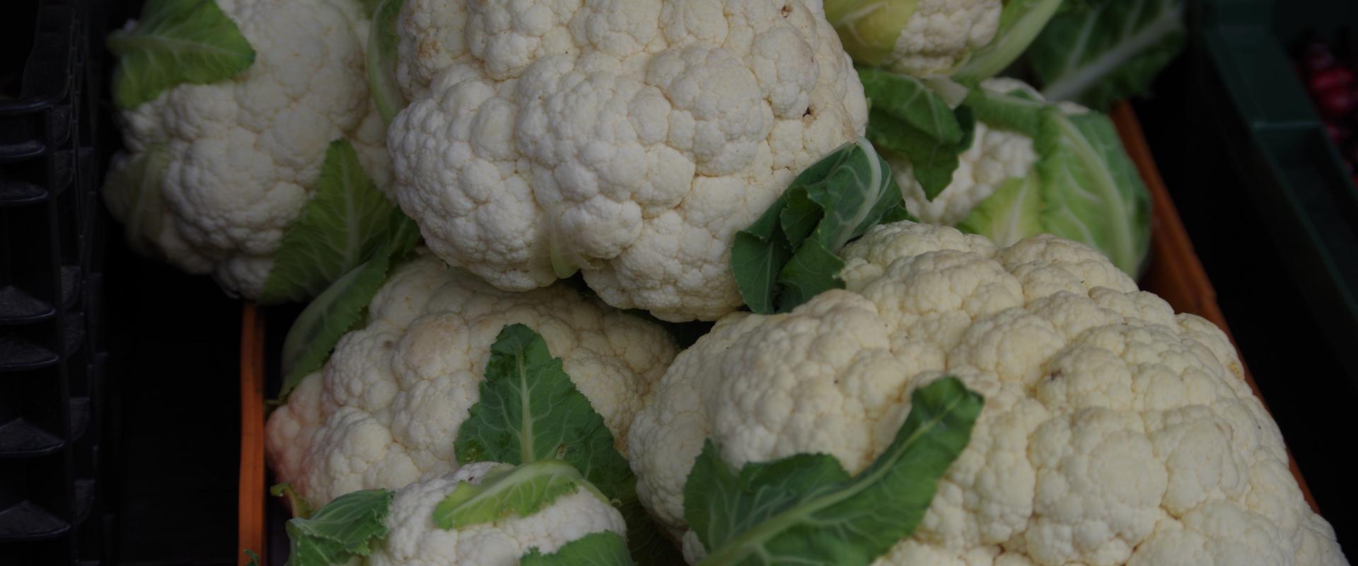 Tartu Market, local cauliflower