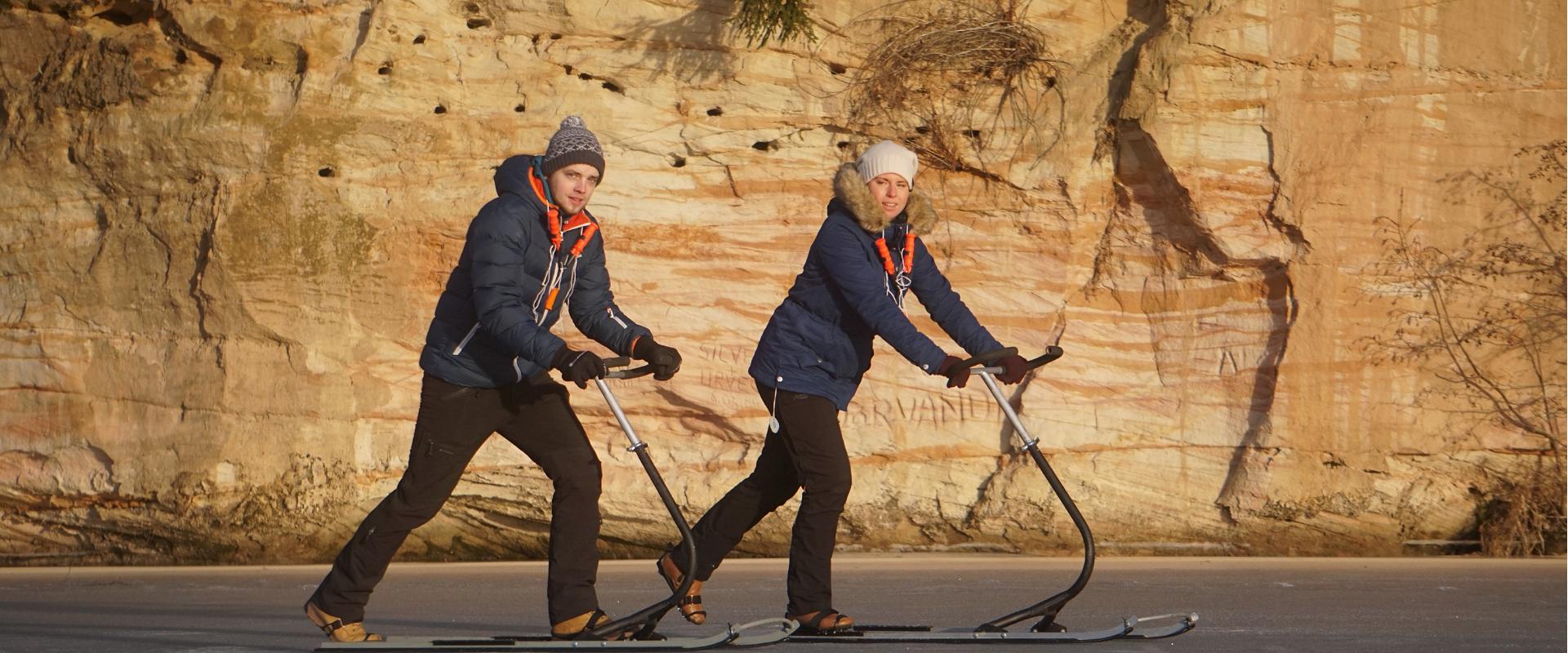 Kicksledge trips on the paths of 'Viimne reliikvia' ('The Last Relic') in Taevaskoda