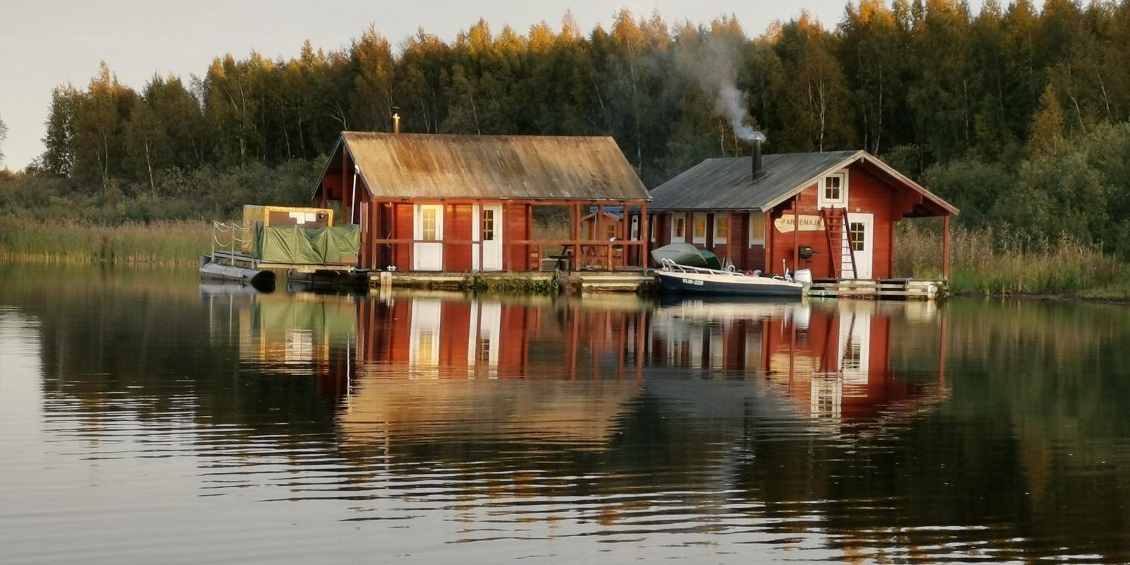 Floßverleih auf dem Fluss Emajõgi (dt. Embach)