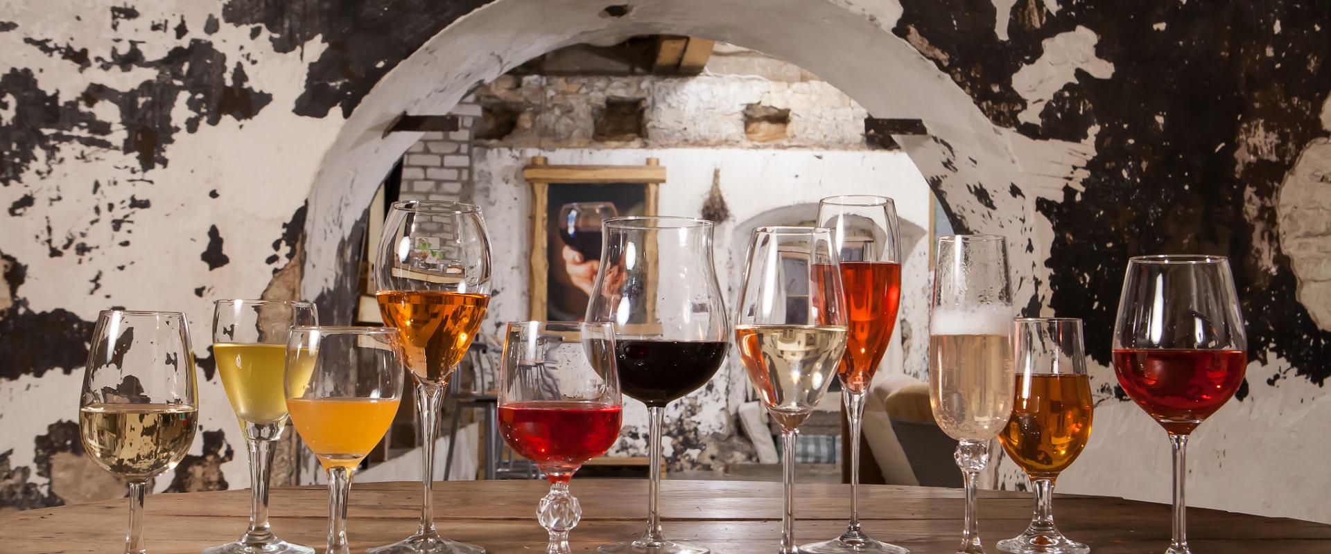 Estonian Wine Route Tour, wine glasses in Habaja Distillery