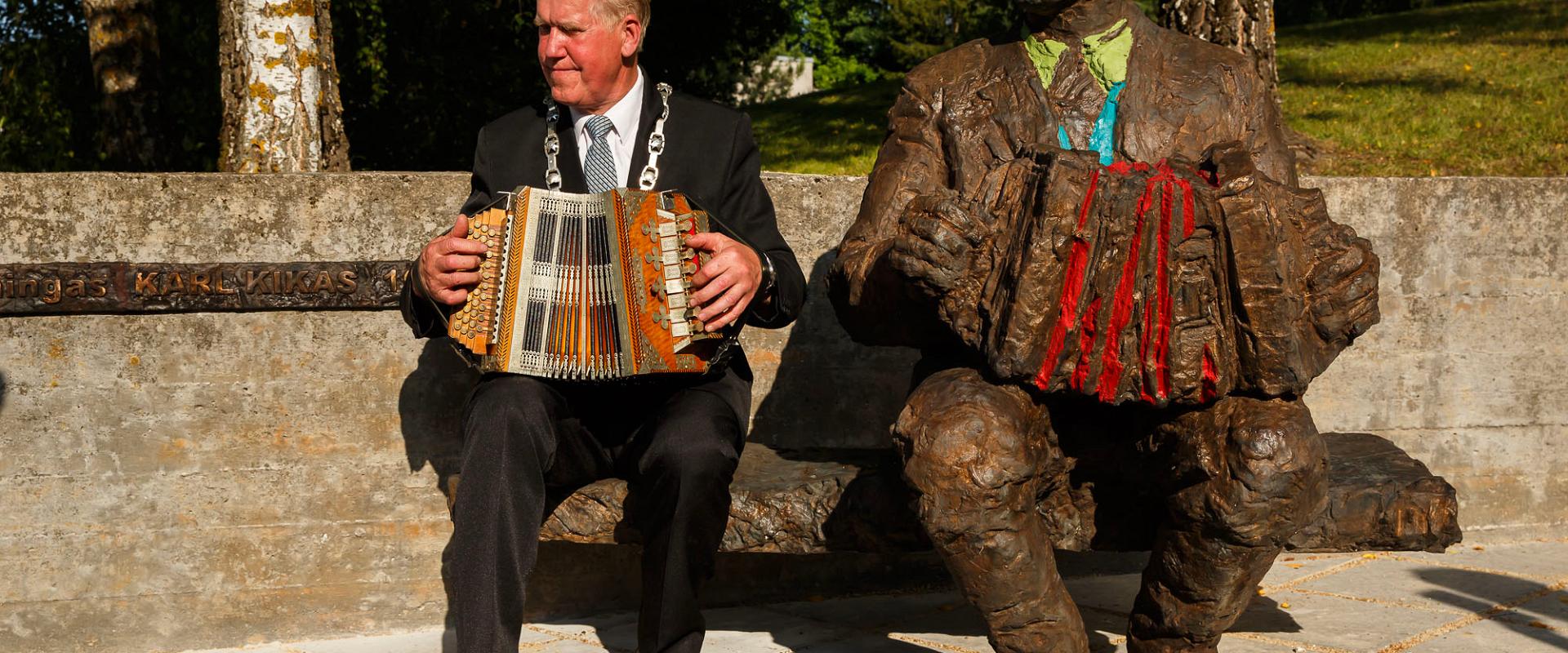 Accordion player Karl Kikas