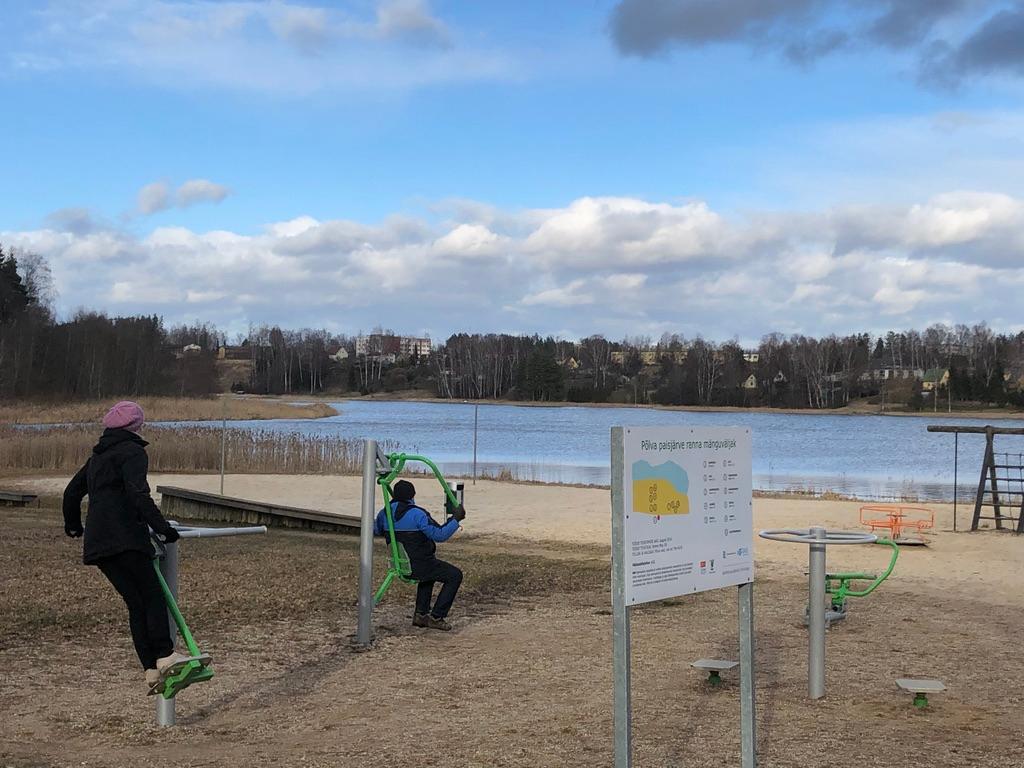 Outdoor gym at Põlva beach