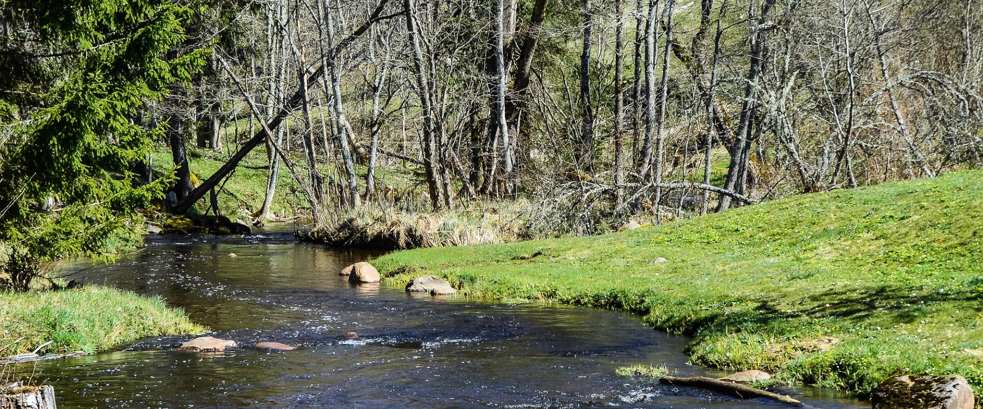 Piusa River valley hiking trail