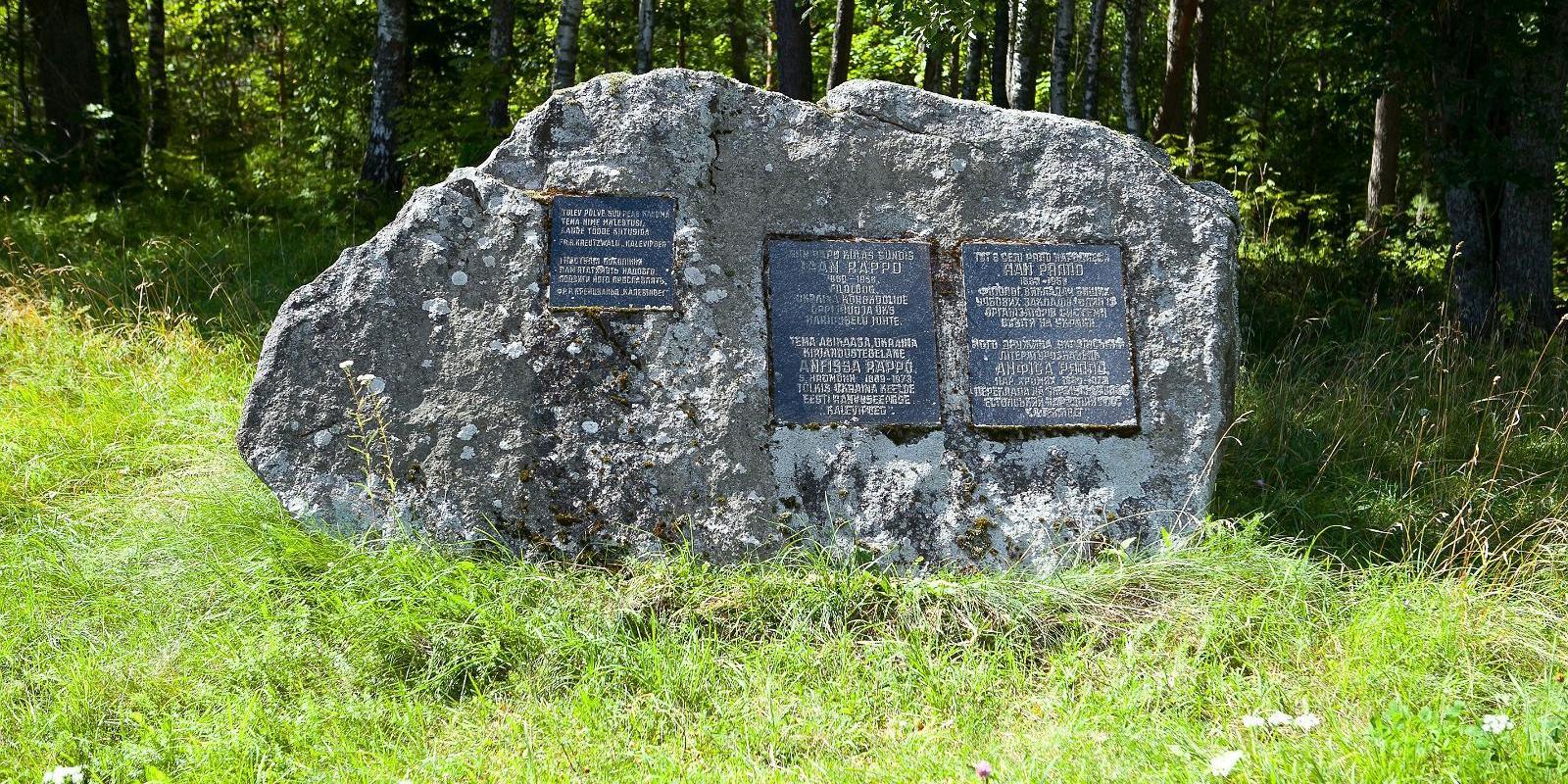 Memorial stone to Jaan and Anfissa Räppo