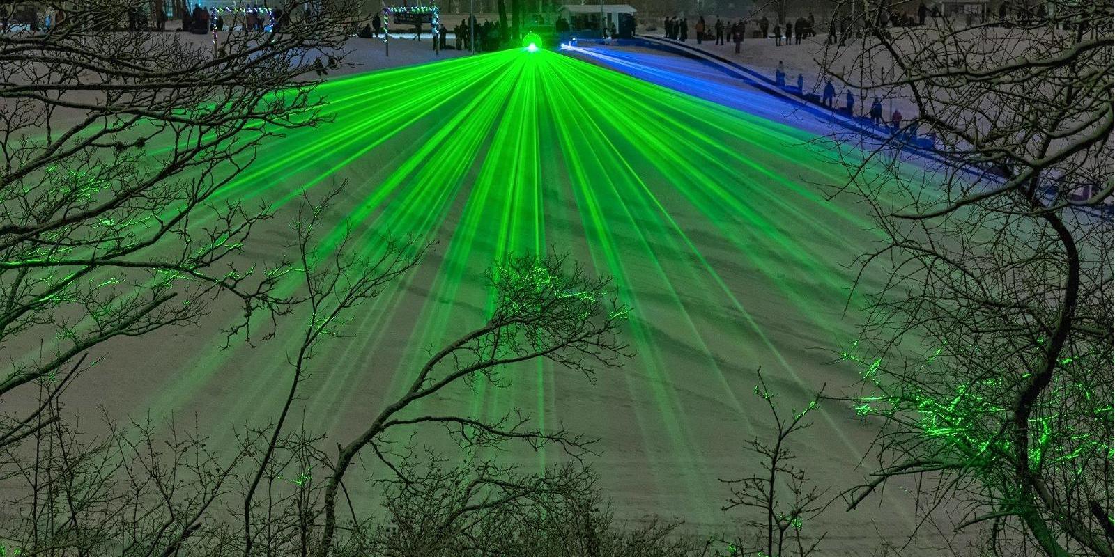 Tartu Snow Park and colourful lights