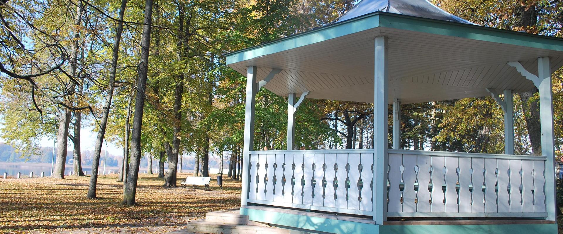 The Fr. R. Kreutzwaldi Monument and Park on the Shore of Lake Tamula