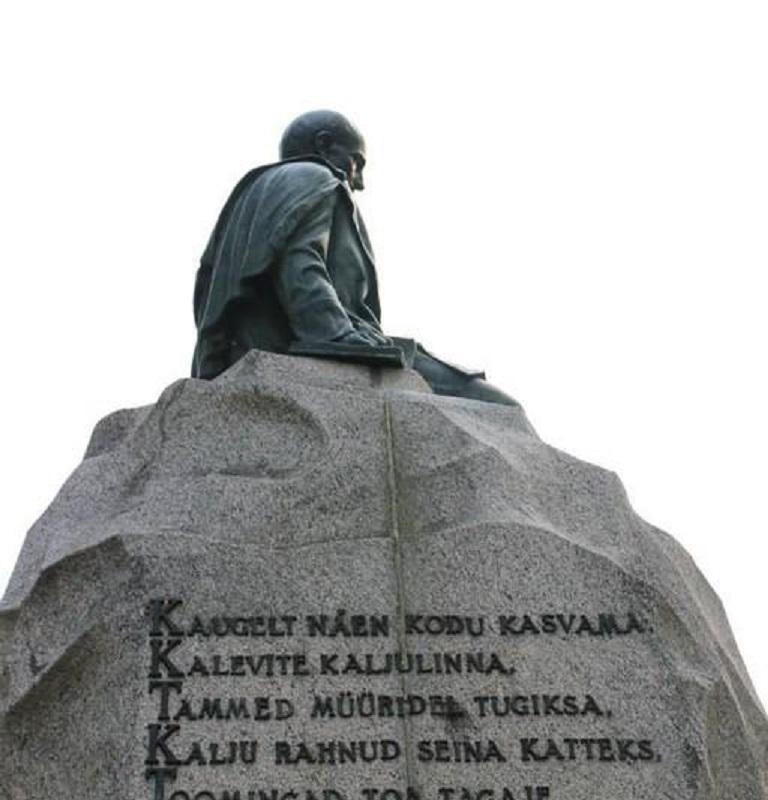 The Fr. R. Kreutzwaldi Monument and Park on the Shore of Lake Tamula