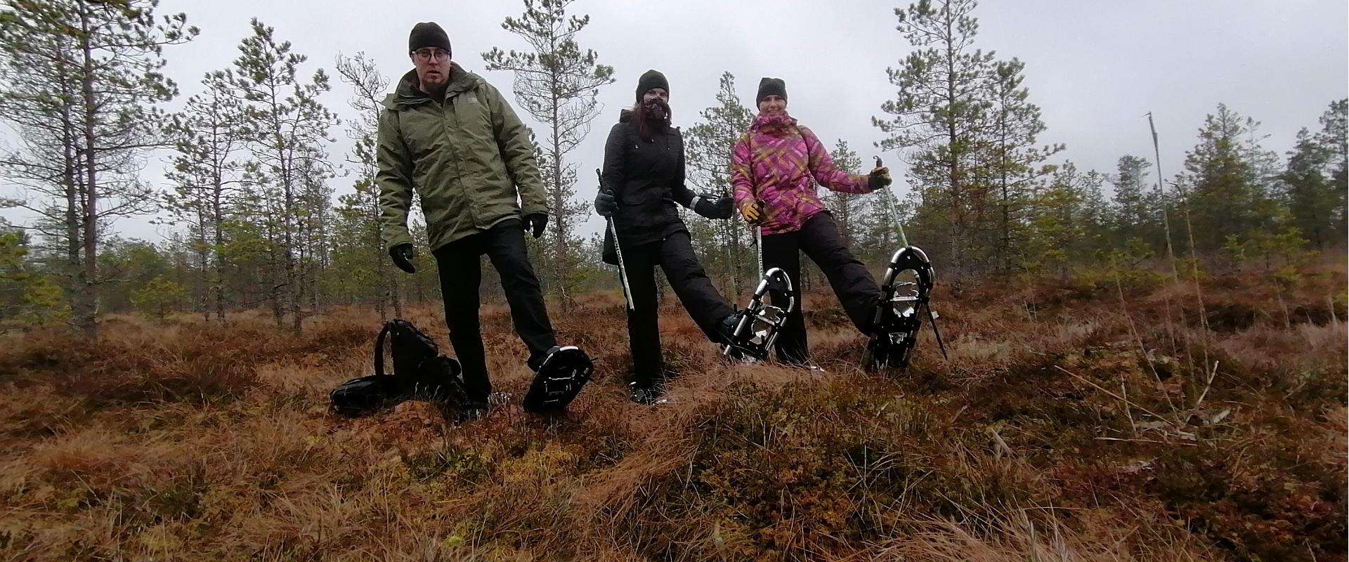 Snowshoe hike in Endla bog