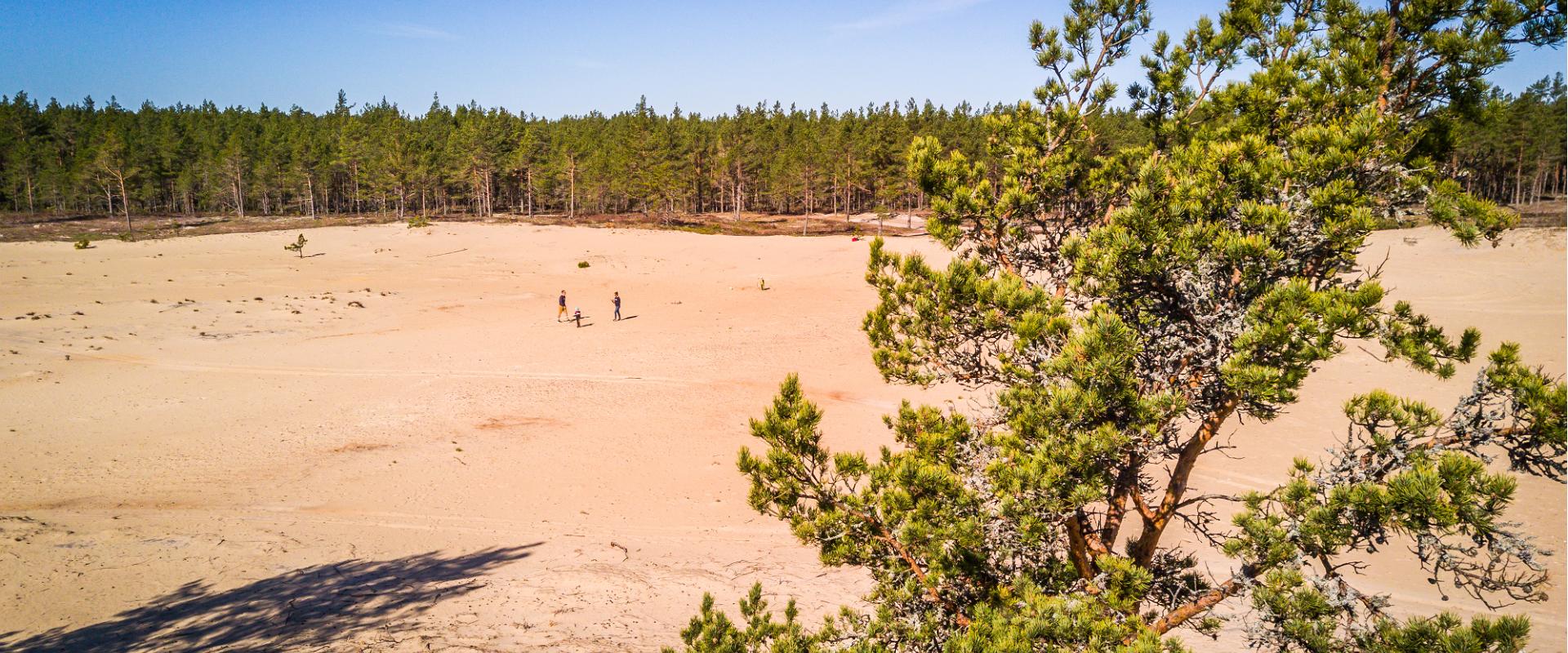 Kaibaldi area of loose sand