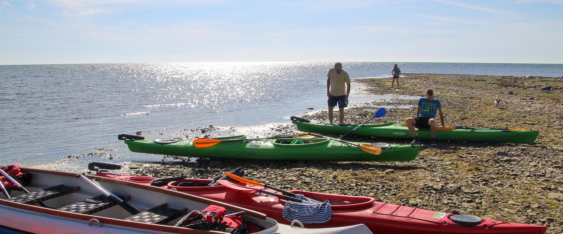 Seikluspartner's large canoe and kayak trip to Varbla Islets