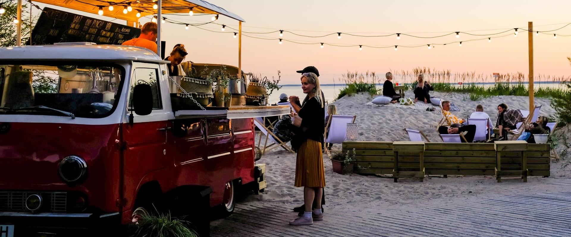 There is a cosy beach bar where you can enjoy life and watch the summer go by. Põks Bar was built in a 1988 Soviet-era hiking bus and it has a relaxin