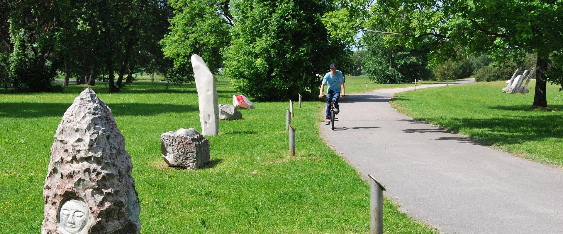 Boulevard of Sculptures in Pärnu beach park