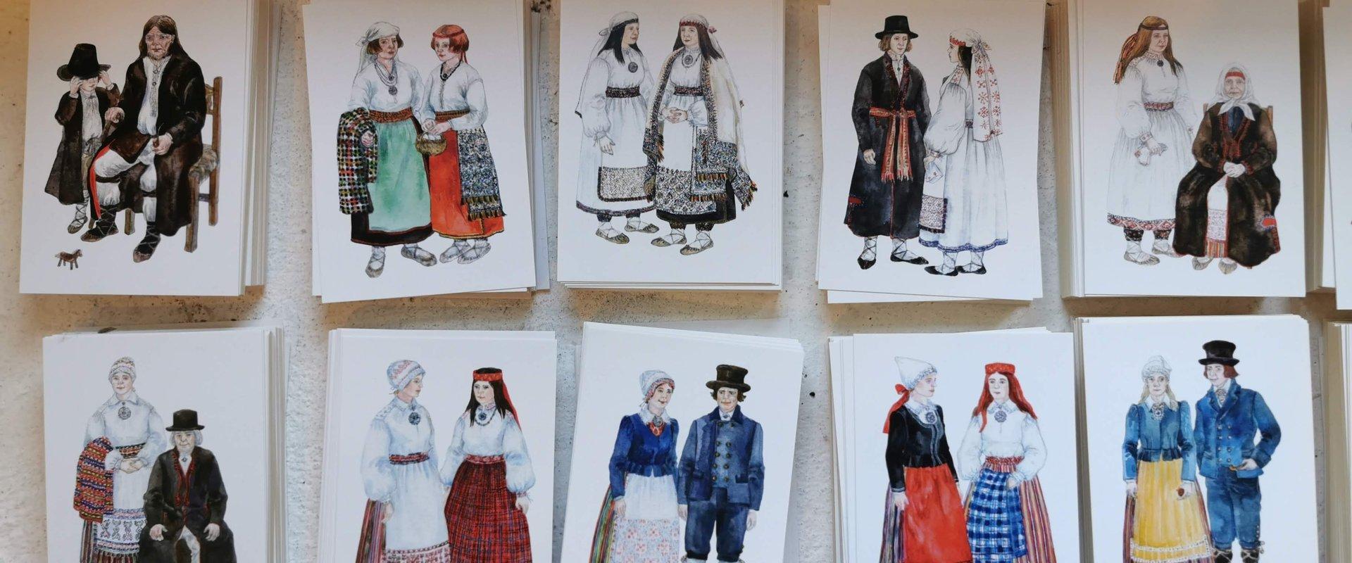 Overview of Estonian folk clothes at the Heimtali Museum