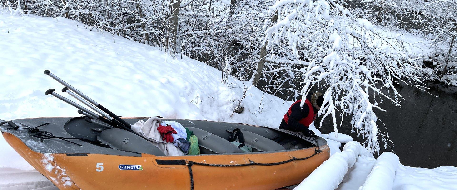 Talvine Võhandu jõe rafting