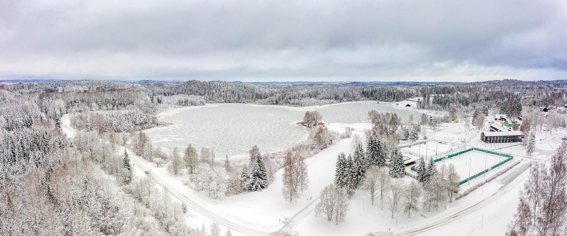 Kääriku Spordikeskuse talvine vaade