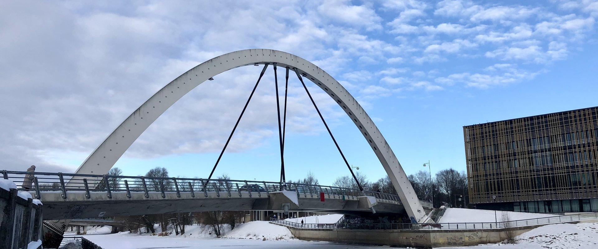 Freedom Bridge in winter