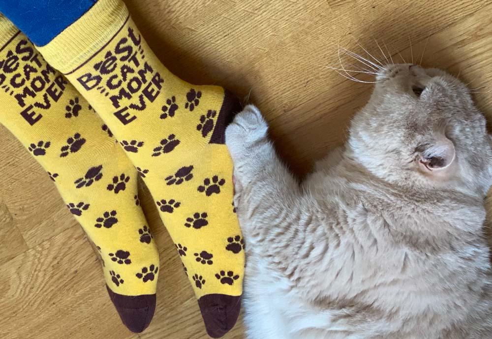 Sokisahtel BEST CAT MOM EVER cotton socks