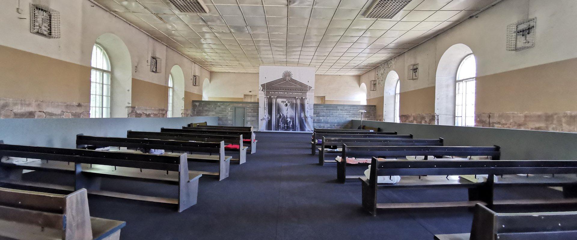 Interior view of the St. Mary’s Church in Tartu