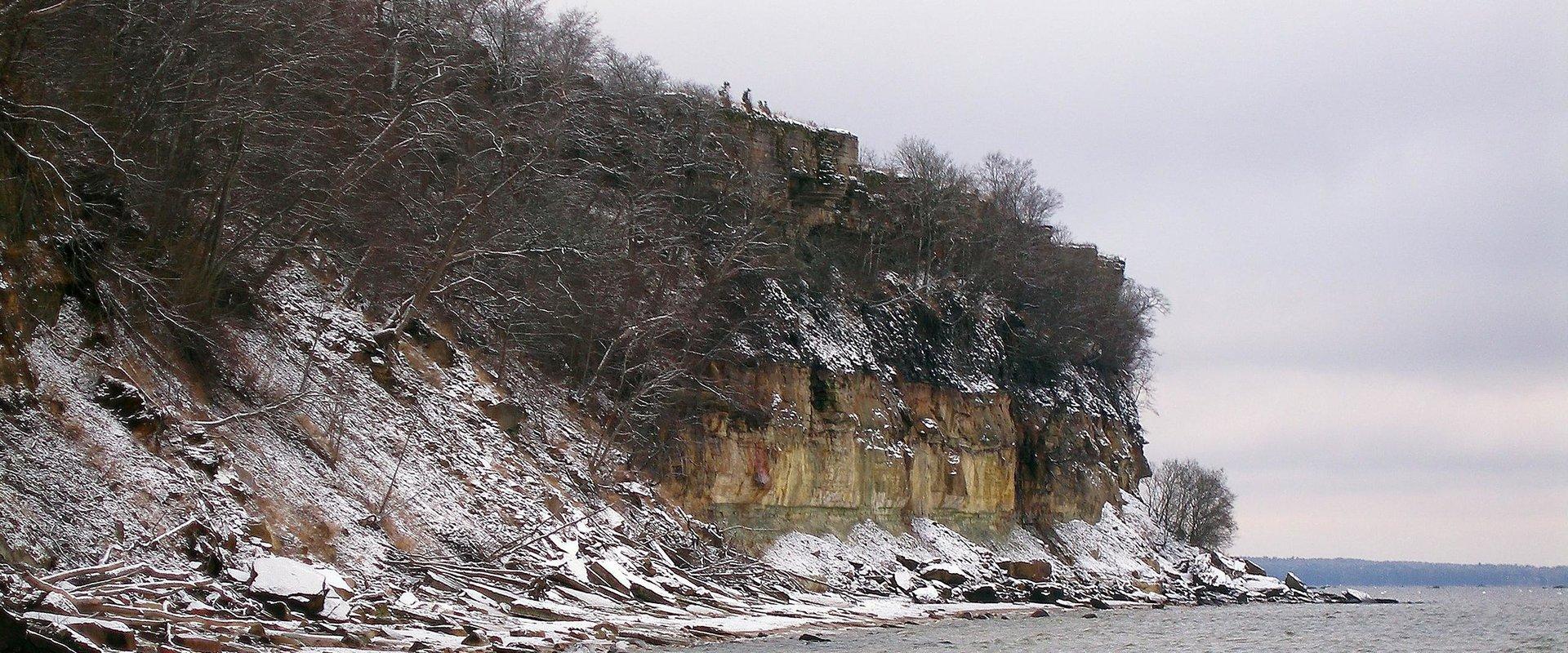 Türisalu limestone cliff and platform