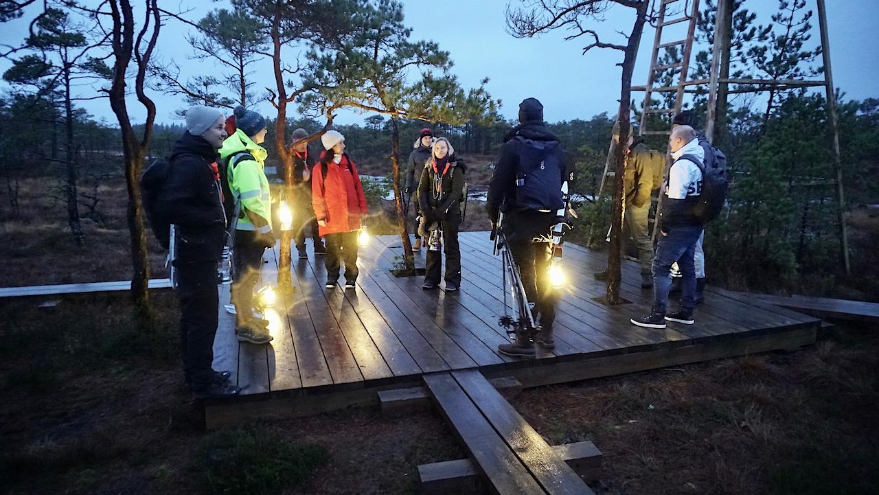 A Hike in Wintry Nature With Lanterns