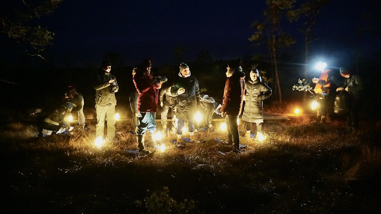 A Hike in Wintry Nature With Lanterns