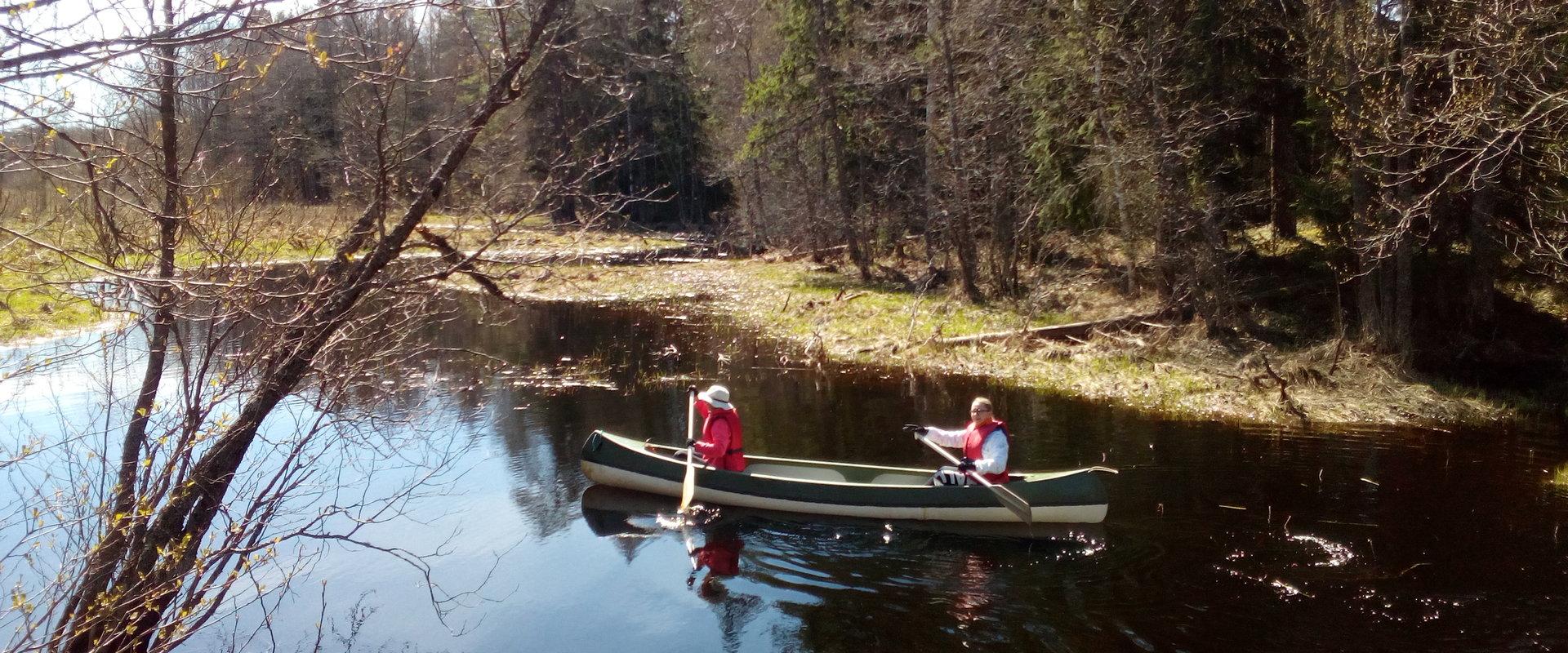 Canoe trip on River Soodla in Kõrvemaa