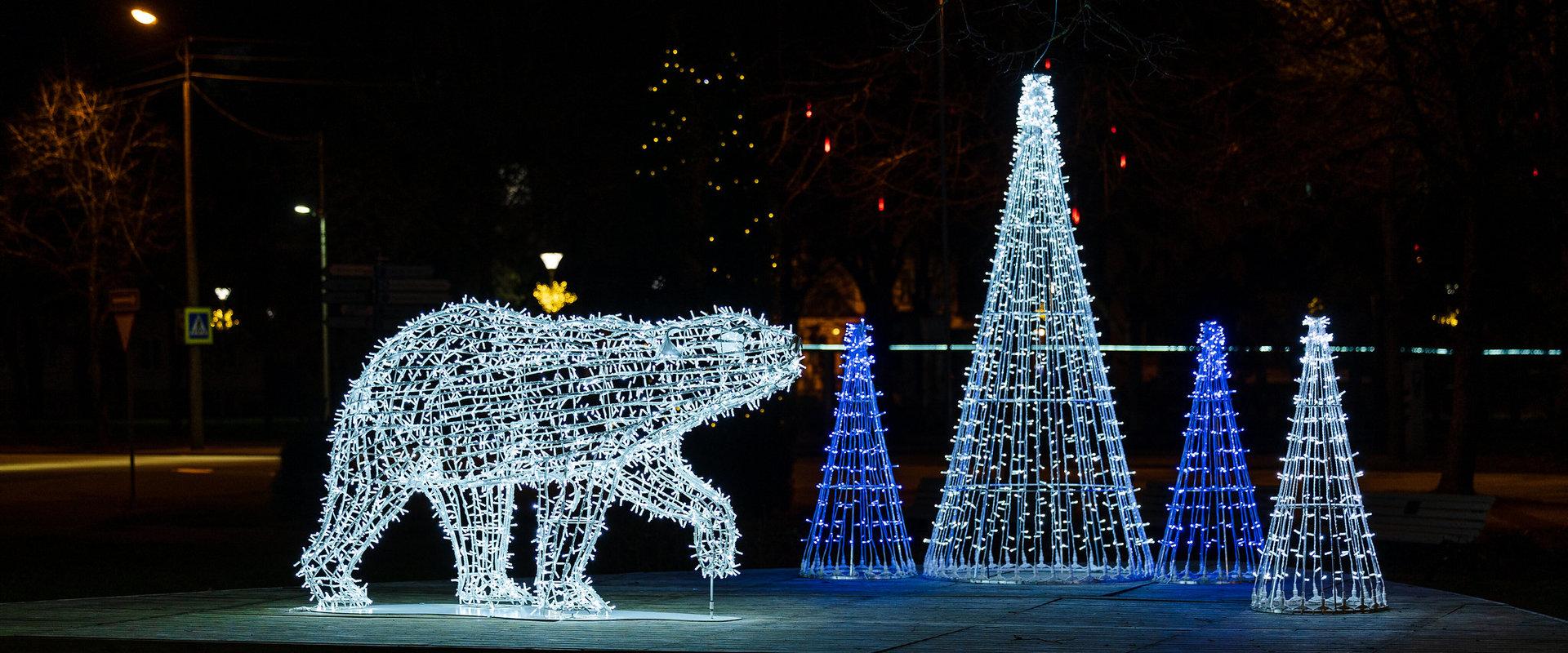 Kinderpark in Pärnu im Winter