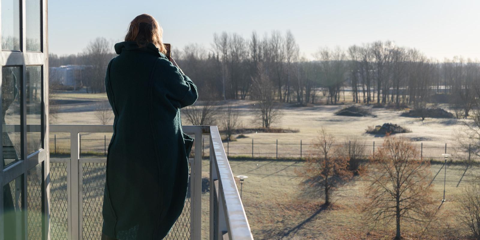 Raadi mõisa veetorn. Vaade mõisa pargile