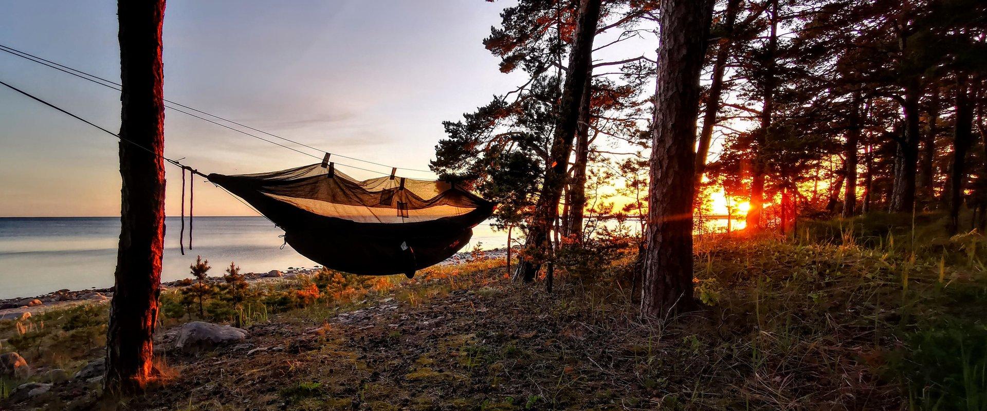 Spending the night in a tree tent in the beautiful places of Pärnu County