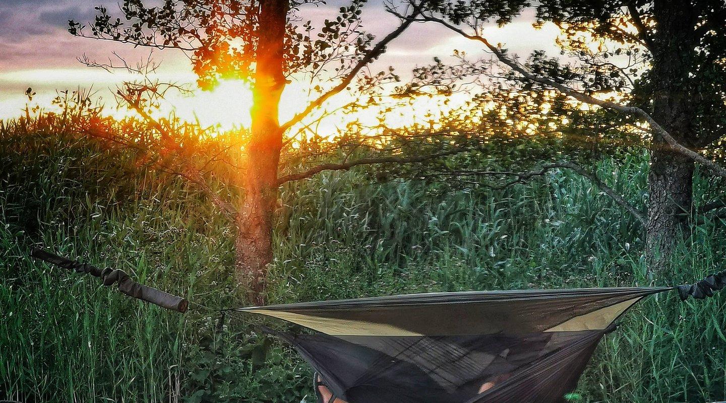 Spending the night in a tree tent in the beautiful places of Pärnu County