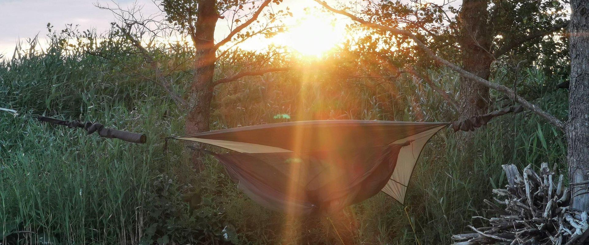 Spending the night in a tree tent in the beautiful places of Pärnu County